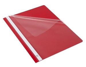 Obrazek Skoroszyt Budget PP A4 z wąsami czerwony (25szt)