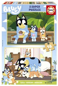 Bild von Puzzle 2x16 Blue (drewniane)