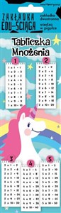 Obrazek Zakładka EDU ŚCIAGA Tabliczka mnożenia JEDNOROŻEC