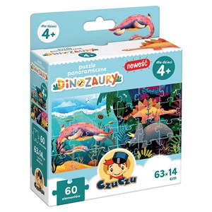 Bild von CzuCzu Puzzle panoramiczne Dinozaury 4+