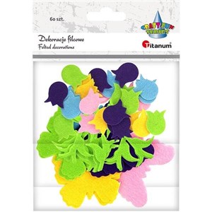 Obrazek Filcowe tulipany i motyle 60szt