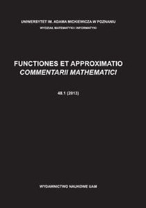 Bild von Functiones et approximatio 48.1/2013 Commentari Mathematici