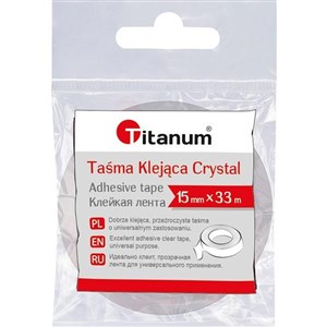 Obrazek Taśma klejąca Crystal 15mmx33m