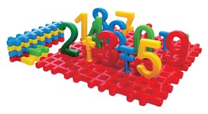 Obrazek KLOCKI WAFFLE KONSTRUKCYJNE 22 MINI ŚWIAT CYFR