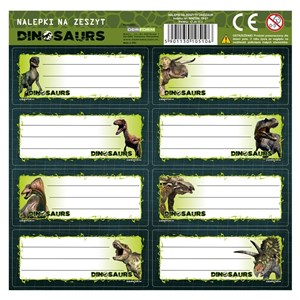 Bild von Nalepki na zeszyty Dinozaur (25szt)