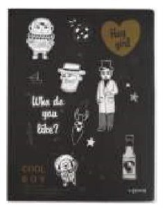 Bild von Notes A5/80K czarny Hey Girl