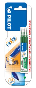 Obrazek Wkład do długopisu Frixion Pilot zielony 3 sztuki blister