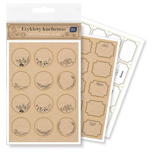 Obrazek Etykiety kuchenne 97szt B&W