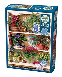 Bild von Puzzle 500 Regał z kwiatami