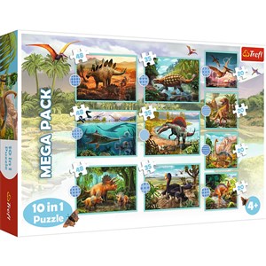 Obrazek Puzzle 10w1 Poznaj wszystkie dinozaury 90390