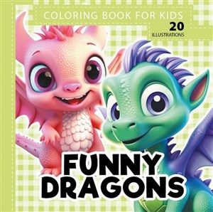 Bild von Kolorowanka usztywniana Funny dragons Śmieszne smoki zielony