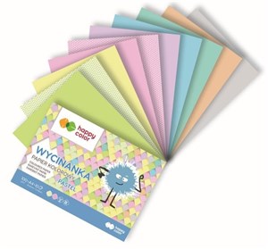 Obrazek Blok wycinanka Pastel A4/10K 100G HAPPY COLOR