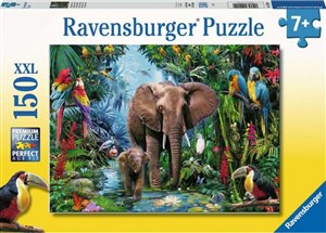 Bild von Puzzle 2D 150 Słonie w dżungli XXL 12901