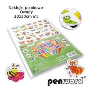 Obrazek Naklejki piankowe owady 20x30cm 5szt