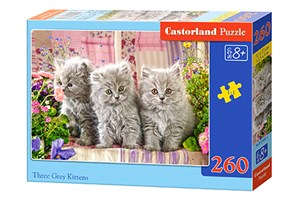Bild von Puzzle Three Grey Kittens 260
