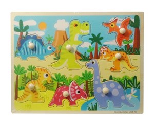 Bild von Puzzle drewniane Dinozaury