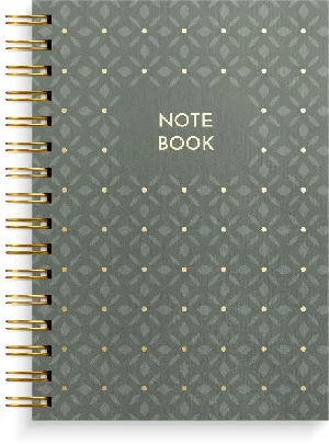 Obrazek BURDE NOTIZBUCH A5 GREEN PATTERN