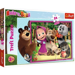 Obrazek Puzzle Maxi Masza i niedźwiedź 24