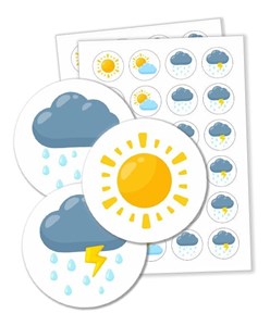 Obrazek Naklejki motywacyjne - Pogoda 48szt