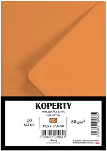 Obrazek Koperty B6 pomarańczowe 10szt