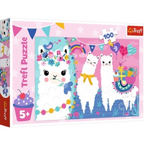 Bild von Puzzle 100 Wesołe Lamy