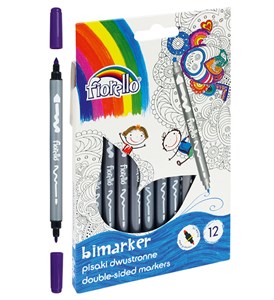 Obrazek Pisaki Bimarker dwustronne 12 sztuk