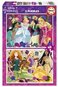 Pokaż szczegóły dla Puzzle 2x48 Księżniczki z bajek Disneya Książka : Puzzle 2x4...