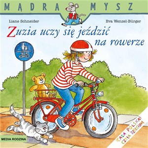 Obrazek Zuzia uczy się jeździć na rowerze. Mądra Mysz