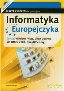 Obrazek Informatyka Europejczyka Zeszyt ćwiczeń edycja Windows Vista Linux Ubuntu Gimnazjum
