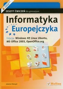 Obrazek Informatyka Europejczyka Zeszyt ćwiczeń edycja Windows XP Linux Ubuntu Gimnazjum