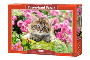 Bild von Puzzle Kitten In Flower Garden 500