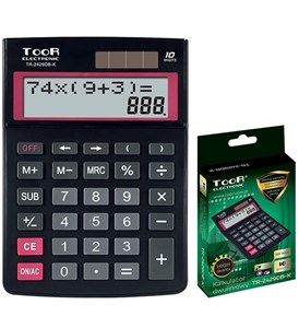 Bild von Kalkulator dwuliniowy TOOR TR-2429DB-K 10-pozycyjny