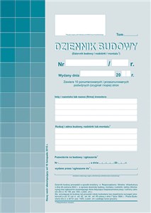 Bild von Dziennik Budowy A4