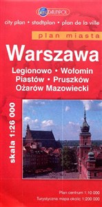Bild von Warszawa plan miasta 1:26 000 Legionowo Wołomin Piastów Pruszków Ożarów Mazowiecki
