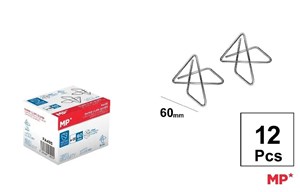 Bild von Spinacz do papieru krzyżowy motyl 60mm 12szt