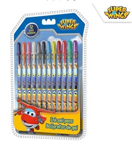Obrazek Zestaw długopisów żelowych 12 kol. Super Wings