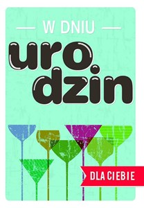 Obrazek Karnet złoty Urodziny 2936 VERTE