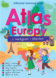 Obrazek Atlas Europy z naklejkami i plakatem