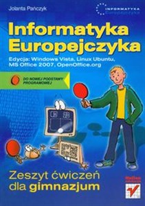 Obrazek Informatyka Europejczyka Zeszyt ćwiczeń Edycja Windows Vista Gimnazjum