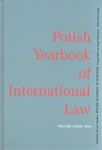 Bild von Polish Yearbook of International Law Volume .XXXIX 2019