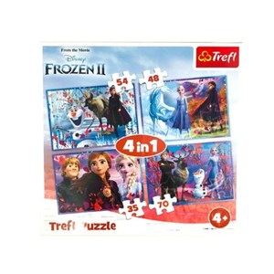 Obrazek Puzzle 4w1 Frozen 2 Podróż w nieznane