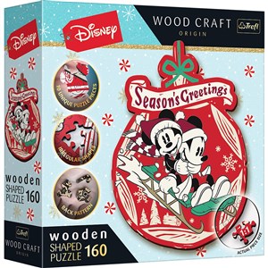 Bild von Puzzle drewniane Disney Świąteczna przygoda Mickey i Minni 160