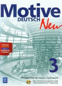 Bild von Motive Deutsch Neu 3 Podręcznik z płytą CD Zakres podstawowy i rozszerzony Kurs dla kontynuujących naukę. Szkoła ponadgimnazjalna