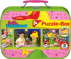 Obrazek Puzzle 2x60 + 2x100 w walizce Bibi Blocksberg G3
