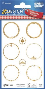 Obrazek Naklejki złote - okrągłe, do opisu ręcznego