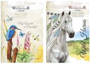 Obrazek Papier artystyczny A4 8 arkuszy 200g/m2 + teczka