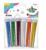 Zeige Details für Brokat w fiolkach mix 6 kolorów Zobacz : Brokat w f...