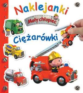 Obrazek Naklejanki. Mały chłopiec. Ciężarówki