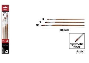 Obrazek Profesjonale pędzle malarskie 3szt