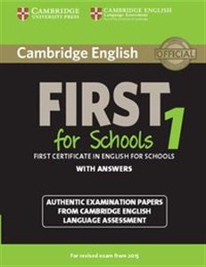 Bild von Cambridge English First 1 for Schools for Revi